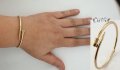 Златни твърди гривни и пръстени 14К Пирон  тип белезник, снимка 14