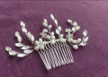 Булчински аксесоар гребен за коса – с перли и кристали, за бал, сватба, снимка 4