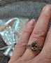 Дамски сребърен пръстен с камък султанит и инкрустирани марказити! Състояние ново! 