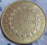 100 франка Франция 1882 копие, снимка 2
