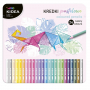 Триъгълни цветни моливи 24 цвята Kidea, пастелни 079612