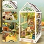 Нова Мини къща Book Nook 3D пъзел с LED – Tea Time в градината Украса, снимка 3