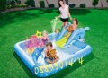 Огромен басейн с пързалка и фонтан Детски кът 