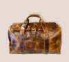 Пътна винтидж чанта от естествена кожа в кафяво