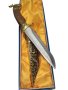 Сувенирен гравиран нож кинжал с дръжка елен и кубур, снимка 3
