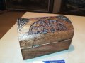 дървена кутия с дърворезба и метален обков 2007211211, снимка 14