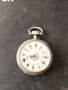 Швейцарски СРЕБЪРЕН джобен часовник 1900г. с ключе - 10 РУБИНА ПРОМОЦИЯ, снимка 1