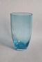 Ваза от цветно стъкло с масивна основа, снимка 1