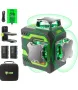 LG-3D лазерен нивелир, самонивелиращ се 3x360°, 3D лазер с кръстосана линия,зелен лъч 2 батерии НОВ, снимка 1