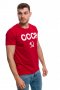 Нова червена мъжка тениска с трансферен печат СССР, Русия, снимка 6