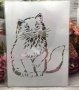 Голямо коте Котка шаблон стенсил спрей за торта Scrapbooking, снимка 1 - Други - 33184147