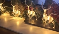 Коледна декорация с LED светещи еленчета, топло бяло, снимка 2