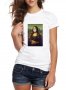 ПРОМО ЦЕНА! Дамски тениски MONA LISA MASK Бъди различна, поръчай модел с твоя снимка!, снимка 2