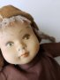 Стара колекционерска кукла тялото е парцалено главата е от  порцеланова, снимка 5