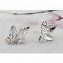 Сребърни Обеци Изящната пеперуда - 925 печат сребро BT416, снимка 4