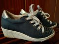 Синьо бели сникърси естествена кожа , снимка 2