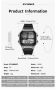 SYNOKE Мъжки цифров часовник спортен многофункционален водоустойчив, снимка 9