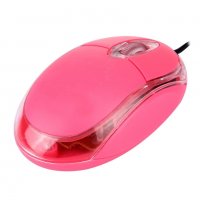Оптична светеща USB мишка Weibo - розова, снимка 1 - Клавиатури и мишки - 40002107