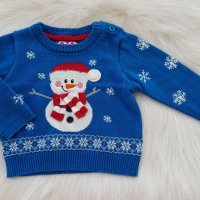 Коледен пуловер 3-6 месеца , снимка 4 - Бебешки блузки - 26219869