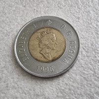 Монета.  Канада . 2 долара. 1996 г. , снимка 2 - Нумизматика и бонистика - 37197552