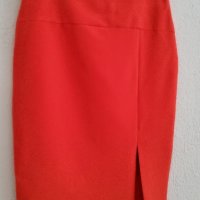 Стилна пола в цвят мандарина, снимка 5 - Поли - 37889241