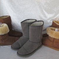 UGG®  аналог, топли зимни ботуши -100% естествена кожа - велур, N- 37 - 38, бежави, снимка 14 - Дамски ботуши - 34956809