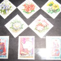 марки-серия цветя и антарктида, снимка 1 - Филателия - 39744763