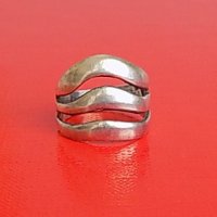 Дамски сребърен пръстен, ръчна изработка. За жена