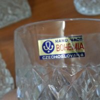 Кристални чаши и гарафа Бохемия Чехословакия, снимка 9 - Антикварни и старинни предмети - 35296987