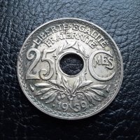 Стара монета 25 сантима 1939 г. Франция - топ!, снимка 5 - Нумизматика и бонистика - 42933620