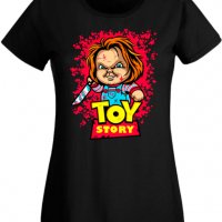 Дамска Тениска Toy Story Chucky Изненада,Повод,Подарък,Празник, снимка 10 - Тениски - 37639266