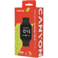 Смарт часовник CANYON CNS-SW78BB Salt Черен, Водоустойчив С вграден аудио плейър, снимка 4 - Смарт гривни - 36640528