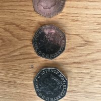 3 броя Монети 50 пенса UK, снимка 2 - Нумизматика и бонистика - 36559116