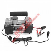 Електрически компресор с манометър за гуми 2 цилиндъра 12V подходящ за микробуси, камиони, автомобил, снимка 2 - Аксесоари и консумативи - 37291403