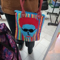 MIELIE екстравагантна чанта,плетена шарена, снимка 15 - Чанти - 40021350