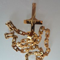 Ланец с кръст от медицинска стомана, снимка 3 - Колиета, медальони, синджири - 43021924