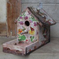 дървени рисувани къщички за птици, снимка 8 - Други - 14278090