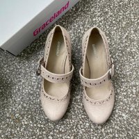 Дамски обувки Deichmann, нови, с кутия и етикет, беж, снимка 5 - Дамски обувки на ток - 35028604