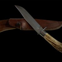Ловен нож с еленов рог, снимка 5 - Ножове - 42972965