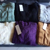 Дамски изчистен пуловер в 6 цвятя, снимка 6 - Блузи с дълъг ръкав и пуловери - 34760359