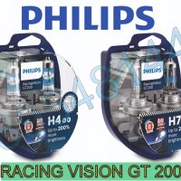 +200% Халогенни крушки PHILIPS RACING VISION GT 200 H4 / H7 к-т/2бр./, снимка 1 - Аксесоари и консумативи - 36920500