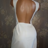 Zara S-Бяла  къса рокля с изрязан гръб , снимка 1 - Рокли - 40532961