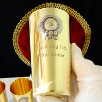 Месингова чаша Крал на кеглите,боулинг от 1965 г. , снимка 2 - Антикварни и старинни предмети - 37368274