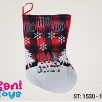 Коледен чорап 35 см, снимка 5 - Декорация за дома - 43184303