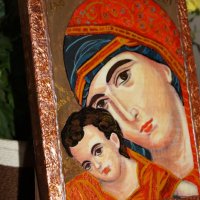 Света Богородица с Младенеца, снимка 7 - Икони - 26703156