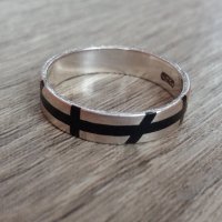 Сребърен пръстен–халка, снимка 1 - Пръстени - 26833772