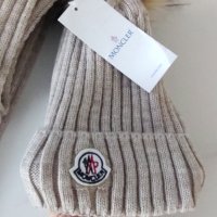 Moncler нов комплект шал и шапка, снимка 5 - Шапки - 43950882