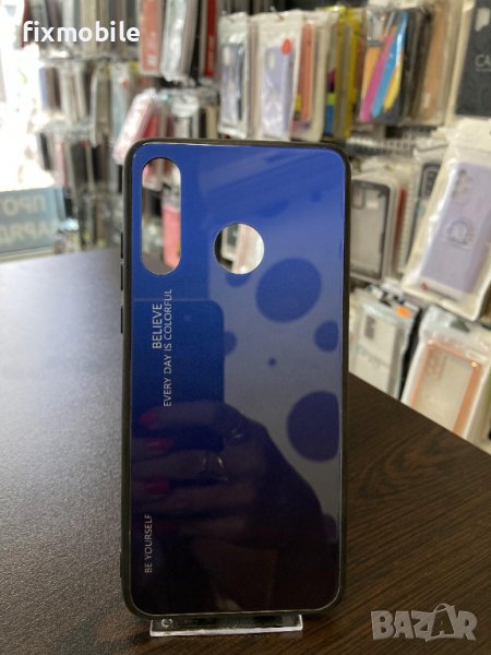 Huawei P30 Lite Силиконов кейс със стъклен гръб, снимка 1