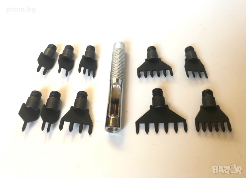 кожарски, сарашки вилици 4 мм, 5 мм и 6 мм, 10 части, снимка 1