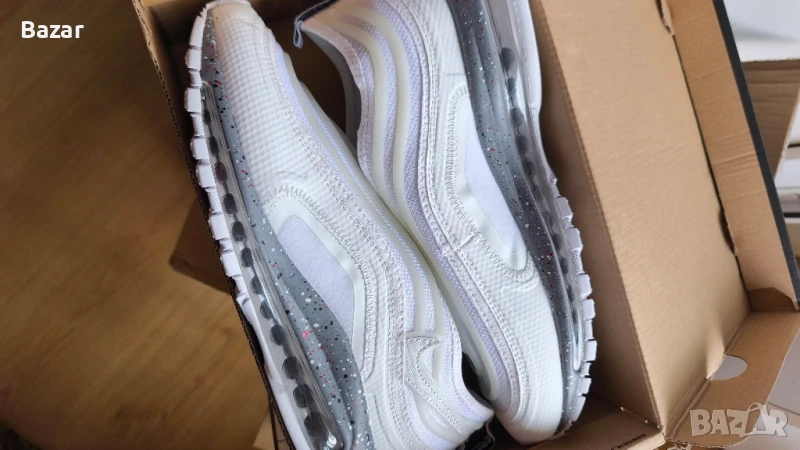 Nike Air Max 97 Мъжки размер 45 номер обувки бели и черни, снимка 1
